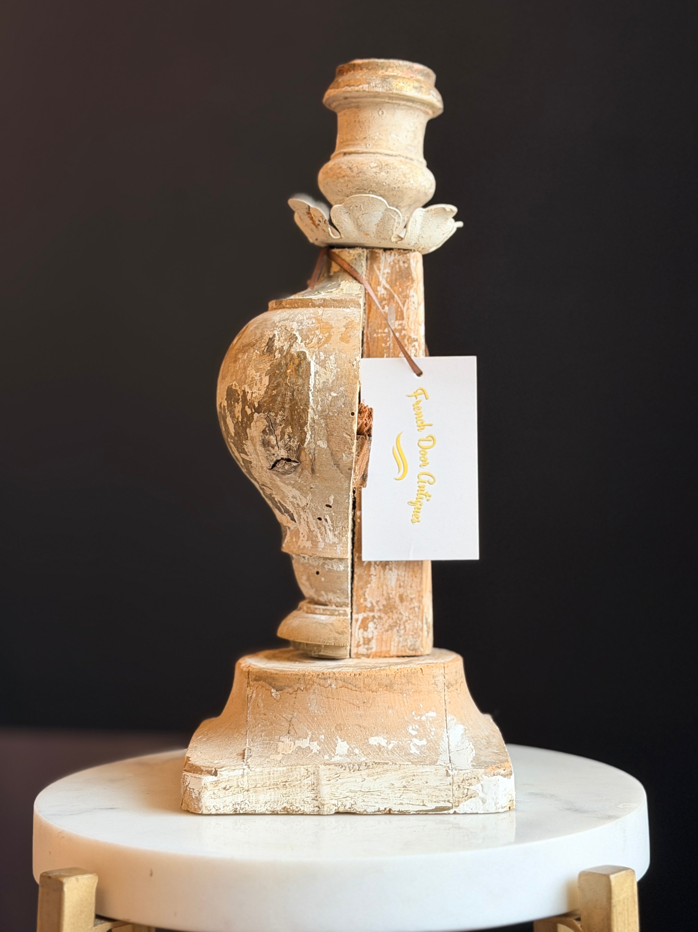 18th Century Candlestick with Square Base