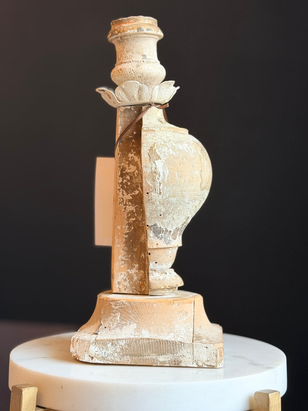 18th Century Candlestick with Square Base