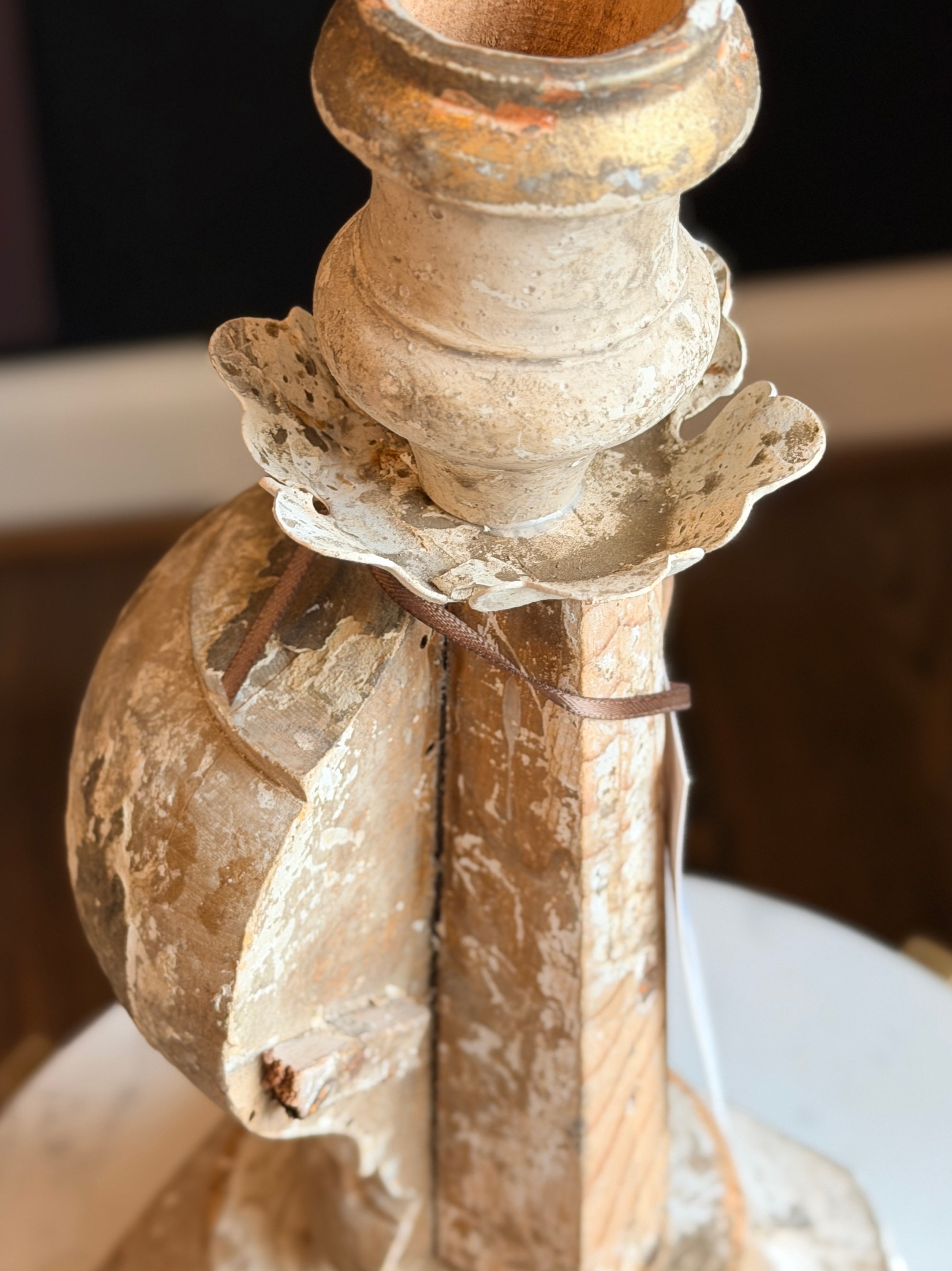 18th Century Candlestick with Square Base