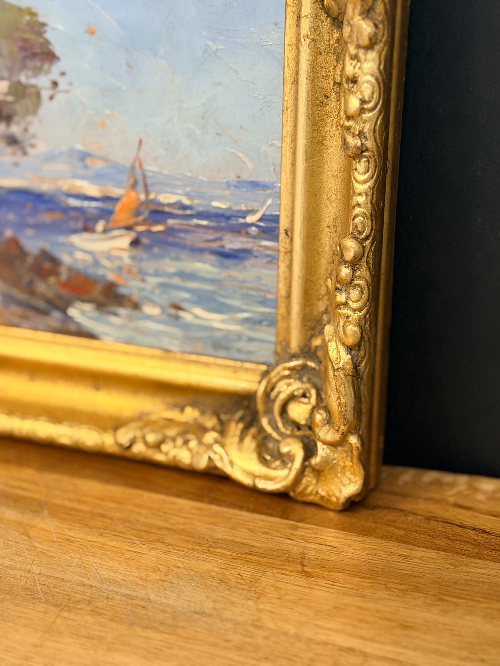 18th Century Original French Oil Painting - Voyage à l’Horizon